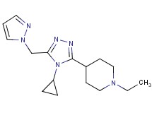 4-[4-cyclopropyl-5-(1H-pyrazol-1-ylmethyl)-4H-1,2,4-triazol-3-yl]-1-ethylpiperidine