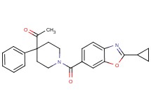 1-{1-[(2-cyclopropyl-1,3-benzoxazol-6-yl)carbonyl]-4-phenyl-4-piperidinyl}ethanone