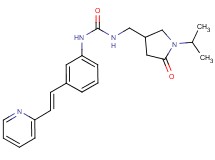 N-[(1-isopropyl-5-oxopyrrolidin-3-yl)methyl]-N'-{3-[(E)-2-pyridin-2-ylvinyl]phenyl}urea