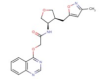 N-{(3R*,4S*)-4-[(3-methylisoxazol-5-yl)methyl]tetrahydrofuran-3-yl}-2-(quinazolin-4-yloxy)acetamide