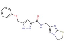 N-(2,3-dihydroimidazo[2,1-b][1,3]thiazol-6-ylmethyl)-5-(phenoxymethyl)-1H-pyrazole-3-carboxamide