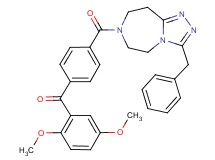 {4-[(3-benzyl-5,6,8,9-tetrahydro-7H-[1,2,4]triazolo[4,3-d][1,4]diazepin-7-yl)carbonyl]phenyl}(2,5-dimethoxyphenyl)methanone