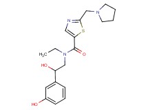 N-ethyl-N-[2-hydroxy-2-(3-hydroxyphenyl)ethyl]-2-(pyrrolidin-1-ylmethyl)-1,3-thiazole-5-carboxamide