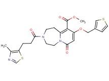methyl 3-[3-(4-methyl-1,3-thiazol-5-yl)propanoyl]-7-oxo-9-(3-thienylmethoxy)-1,2,3,4,5,7-hexahydropyrido[1,2-d][1,4]diazepine-10-carboxylate
