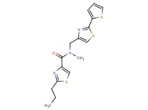 N-methyl-2-propyl-N-{[2-(2-thienyl)-1,3-thiazol-4-yl]methyl}-1,3-thiazole-4-carboxamide