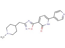 5-{3-[(1-methylpiperidin-4-yl)methyl]-1,2,4-oxadiazol-5-yl}-2,4'-bipyridin-6(1H)-one