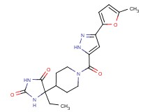 5-ethyl-5-(1-{[3-(5-methyl-2-furyl)-1H-pyrazol-5-yl]carbonyl}piperidin-4-yl)imidazolidine-2,4-dione