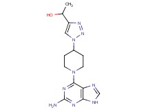 1-{1-[1-(2-amino-9H-purin-6-yl)piperidin-4-yl]-1H-1,2,3-triazol-4-yl}ethanol