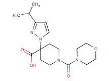 4-(3-isopropyl-1H-pyrazol-1-yl)-1-(morpholin-4-ylcarbonyl)piperidine-4-carboxylic acid