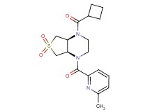(4aR*,7aS*)-1-(cyclobutylcarbonyl)-4-[(6-methyl-2-pyridinyl)carbonyl]octahydrothieno[3,4-b]pyrazine 6,6-dioxide