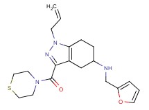 1-allyl-N-(2-furylmethyl)-3-(4-thiomorpholinylcarbonyl)-4,5,6,7-tetrahydro-1H-indazol-5-amine