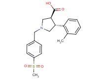 (3S*,4R*)-4-(2-methylphenyl)-1-[4-(methylsulfonyl)benzyl]pyrrolidine-3-carboxylic acid