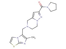 5-[(6-methylimidazo[2,1-b][1,3]thiazol-5-yl)methyl]-2-(pyrrolidin-1-ylcarbonyl)-4,5,6,7-tetrahydropyrazolo[1,5-a]pyrazine