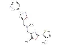 N-methyl-1-[5-methyl-2-(3-methyl-2-thienyl)-1,3-oxazol-4-yl]-N-[(3-pyridin-3-ylisoxazol-5-yl)methyl]methanamine
