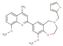9-methoxy-7-(8-methoxy-4-methyl-2-quinolinyl)-4-(2-thienylmethyl)-2,3,4,5-tetrahydro-1,4-benzoxazepine
