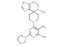 1'-(5,6-dimethyl-2-pyrrolidin-1-ylpyrimidin-4-yl)-5-methyl-1,5,6,7-tetrahydrospiro[imidazo[4,5-c]pyridine-4,4'-piperidine]