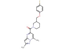 5-({3-[(4-fluorophenoxy)methyl]-1-piperidinyl}carbonyl)-2,7-dimethylpyrazolo[1,5-a]pyrimidine