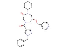 4-[(1-benzyl-1H-pyrazol-4-yl)carbonyl]-1-cyclohexyl-6-(4-pyridinylmethoxy)-1,4-diazepan-2-one