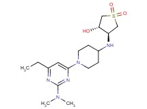 (3S*,4S*)-4-({1-[2-(dimethylamino)-6-ethylpyrimidin-4-yl]piperidin-4-yl}amino)tetrahydrothiophene-3-ol 1,1-dioxide