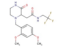 2-[1-(2,4-dimethoxybenzyl)-3-oxo-2-piperazinyl]-N-(2,2,2-trifluoroethyl)acetamide