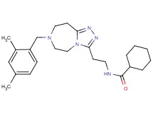 N-{2-[7-(2,4-dimethylbenzyl)-6,7,8,9-tetrahydro-5H-[1,2,4]triazolo[4,3-d][1,4]diazepin-3-yl]ethyl}cyclohexanecarboxamide