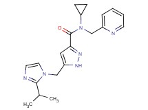 N-cyclopropyl-5-[(2-isopropyl-1H-imidazol-1-yl)methyl]-N-(pyridin-2-ylmethyl)-1H-pyrazole-3-carboxamide