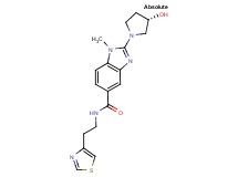 2-[(3S)-3-hydroxy-1-pyrrolidinyl]-1-methyl-N-[2-(1,3-thiazol-4-yl)ethyl]-1H-benzimidazole-5-carboxamide
