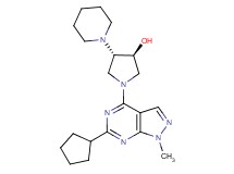 (3S*,4S*)-1-(6-cyclopentyl-1-methyl-1H-pyrazolo[3,4-d]pyrimidin-4-yl)-4-(1-piperidinyl)-3-pyrrolidinol
