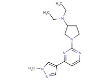N,N-diethyl-1-[4-(1-methyl-1H-pyrazol-4-yl)pyrimidin-2-yl]pyrrolidin-3-amine