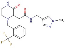 N-[(1-methyl-1H-pyrazol-4-yl)methyl]-2-{3-oxo-1-[2-(trifluoromethyl)benzyl]-2-piperazinyl}acetamide