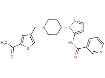 N-(1-{1-[(5-acetyl-3-thienyl)methyl]-4-piperidinyl}-1H-pyrazol-5-yl)nicotinamide