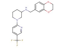 N-(2,3-dihydro-1,4-benzodioxin-6-ylmethyl)-1-[5-(trifluoromethyl)-2-pyridinyl]-3-piperidinamine