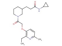 N-cyclopropyl-3-(1-{[(2-ethyl-6-methyl-3-pyridinyl)oxy]acetyl}-3-piperidinyl)propanamide