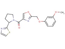 2-[(3-methoxyphenoxy)methyl]-4-{[2-(1,3-thiazol-2-yl)-1-pyrrolidinyl]carbonyl}-1,3-oxazole