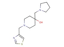 4-(pyrrolidin-1-ylmethyl)-1-(1,3-thiazol-4-ylmethyl)piperidin-4-ol