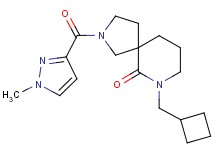 7-(cyclobutylmethyl)-2-[(1-methyl-1H-pyrazol-3-yl)carbonyl]-2,7-diazaspiro[4.5]decan-6-one