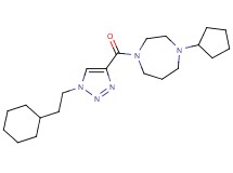 1-{[1-(2-cyclohexylethyl)-1H-1,2,3-triazol-4-yl]carbonyl}-4-cyclopentyl-1,4-diazepane