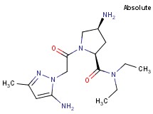 (4S)-4-amino-1-[(5-amino-3-methyl-1H-pyrazol-1-yl)acetyl]-N,N-diethyl-L-prolinamide