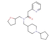 N-[(1-cyclopentylpiperidin-4-yl)methyl]-2-pyridin-2-yl-N-(tetrahydrofuran-2-ylmethyl)acetamide