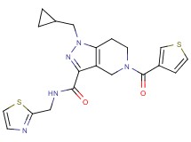 1-(cyclopropylmethyl)-N-(1,3-thiazol-2-ylmethyl)-5-(3-thienylcarbonyl)-4,5,6,7-tetrahydro-1H-pyrazolo[4,3-c]pyridine-3-carboxamide
