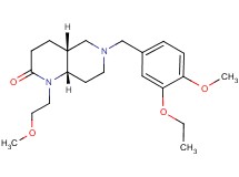 (4aR*,8aS*)-6-(3-ethoxy-4-methoxybenzyl)-1-(2-methoxyethyl)octahydro-1,6-naphthyridin-2(1H)-one