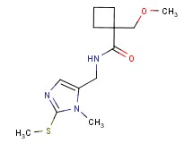 1-(methoxymethyl)-N-{[1-methyl-2-(methylthio)-1H-imidazol-5-yl]methyl}cyclobutanecarboxamide