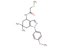 N-[1-(4-methoxyphenyl)-6,6-dimethyl-4,5,6,7-tetrahydro-1H-indazol-4-yl]-2-(methylthio)acetamide