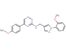5-(4-methoxyphenyl)-N-{[1-(2-methoxyphenyl)-1H-pyrazol-4-yl]methyl}-1,2,4-triazin-3-amine