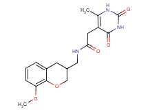 N-[(8-methoxy-3,4-dihydro-2H-chromen-3-yl)methyl]-2-(6-methyl-2,4-dioxo-1,2,3,4-tetrahydropyrimidin-5-yl)acetamide