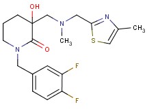 1-(3,4-difluorobenzyl)-3-hydroxy-3-({methyl[(4-methyl-1,3-thiazol-2-yl)methyl]amino}methyl)-2-piperidinone