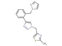 1-[(2-methyl-1,3-thiazol-4-yl)methyl]-4-[2-(1H-pyrazol-1-ylmethyl)phenyl]-1H-1,2,3-triazole