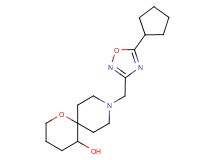 9-[(5-cyclopentyl-1,2,4-oxadiazol-3-yl)methyl]-1-oxa-9-azaspiro[5.5]undecan-5-ol