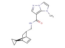 1-methyl-N-[(1R*,2S*,4S*)-spiro[bicyclo[2.2.1]heptane-7,1'-cyclopropane]-5-en-2-ylmethyl]-1H-imidazo[1,2-b]pyrazole-7-carboxamide