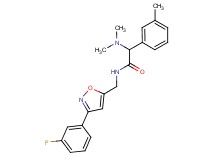 2-(dimethylamino)-N-{[3-(3-fluorophenyl)-5-isoxazolyl]methyl}-2-(3-methylphenyl)acetamide